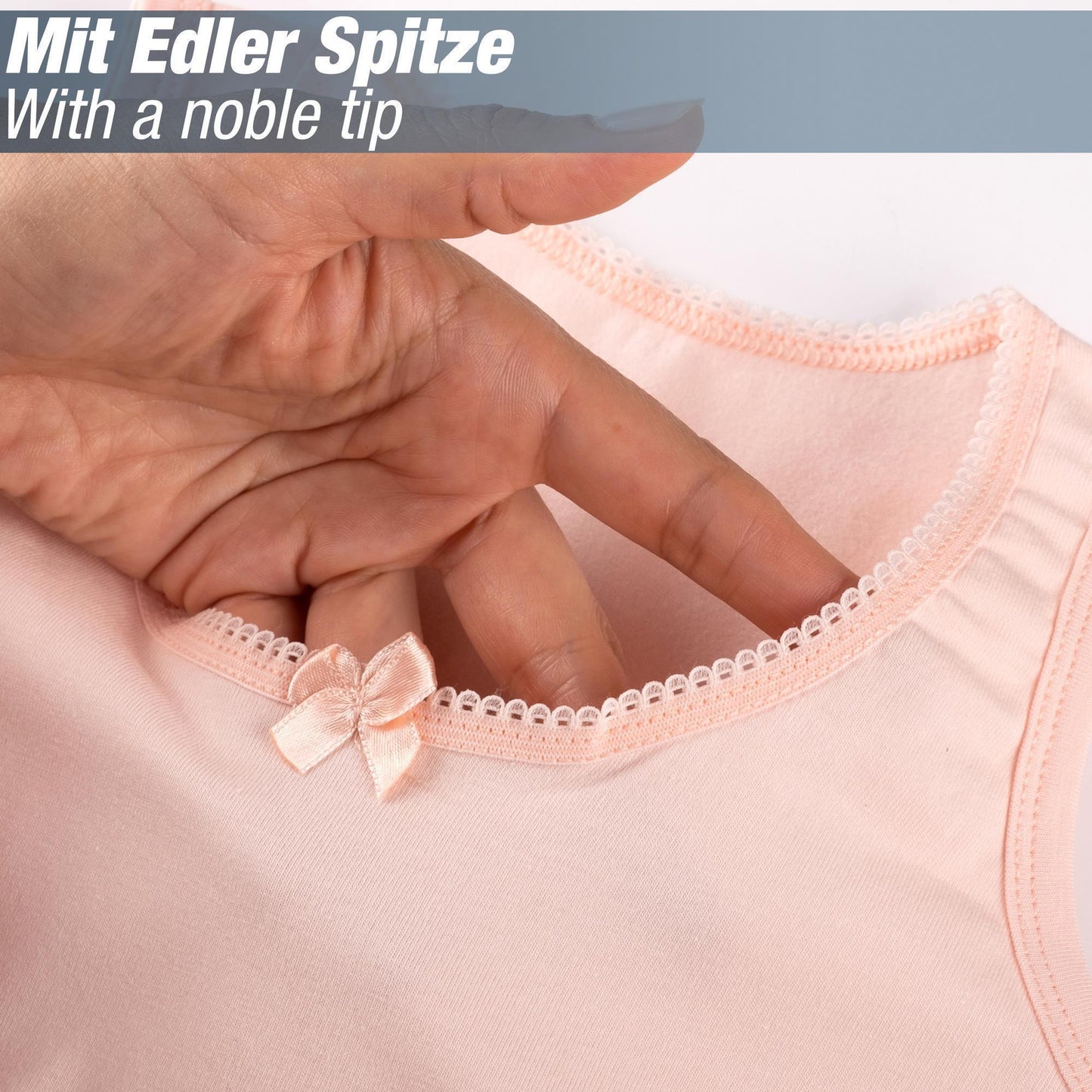 6 Mädchen Unterhemden aus Baumwolle Basics 92-170
