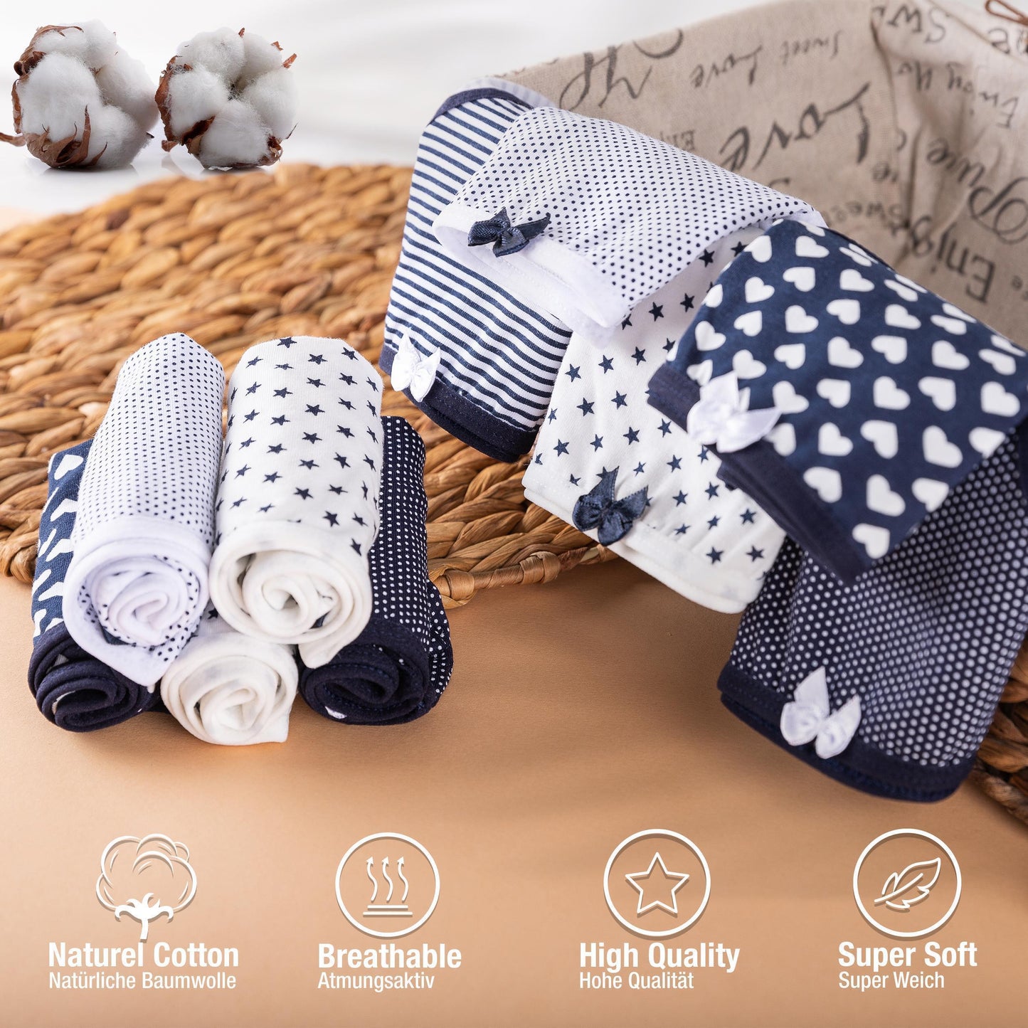 10er Set Mädchen Slips - Mix - Bunt