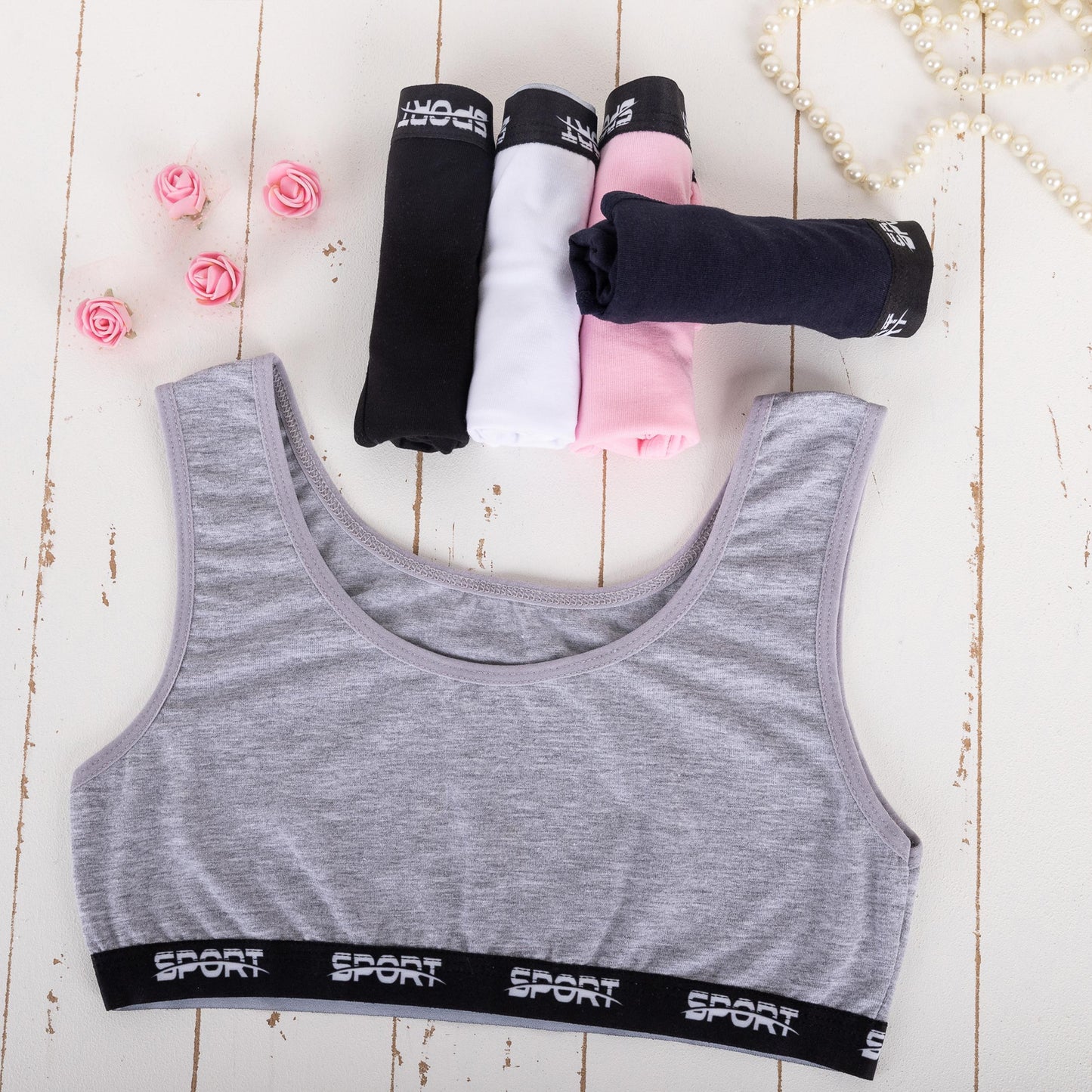 5er Set Mädchen Bustier - Sport - Bunt