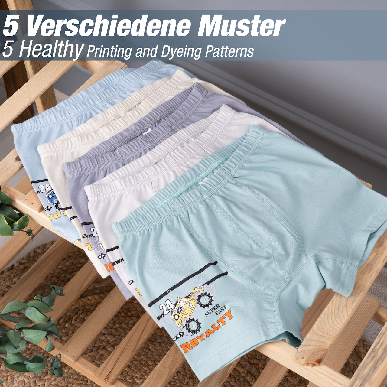 10er Set Jungen Boxershorts - Rallye - Bunt