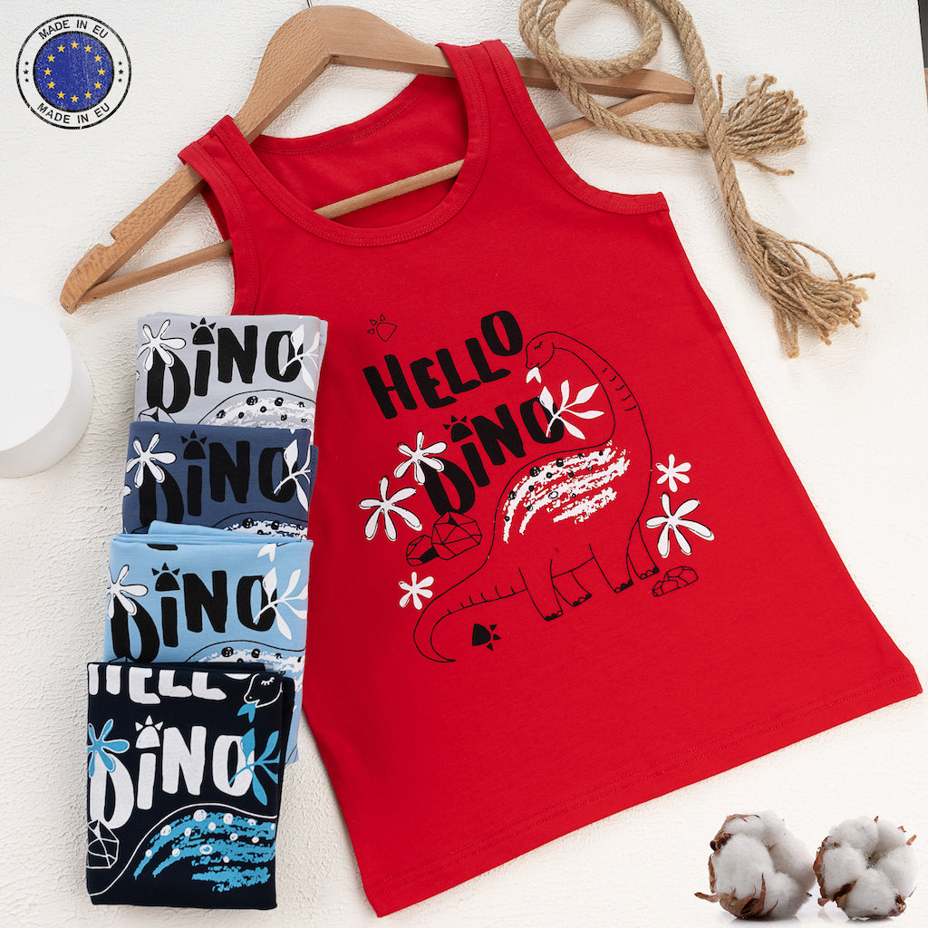 5er Set Jungen Unterhemden - Dino - Bunt