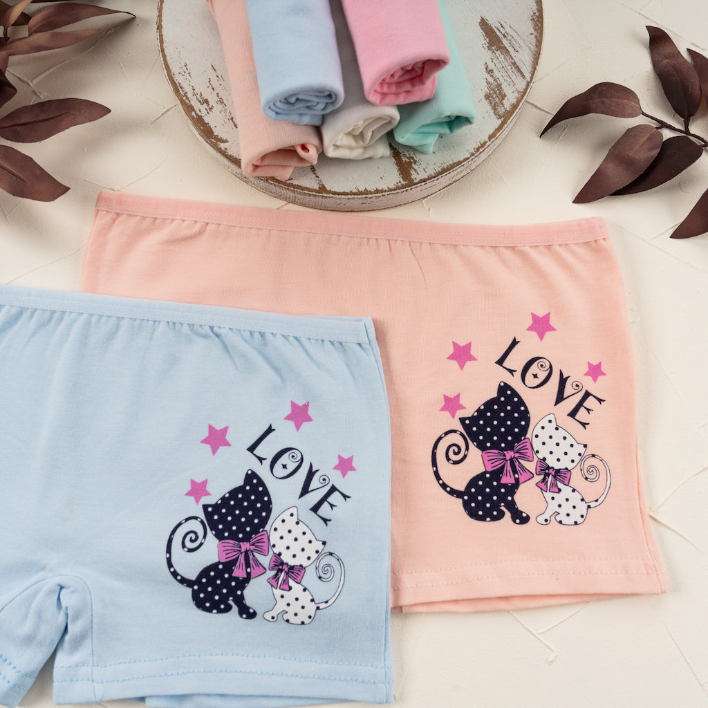 10er Set Mädchen Pantys - Katze - Mehrfarbig