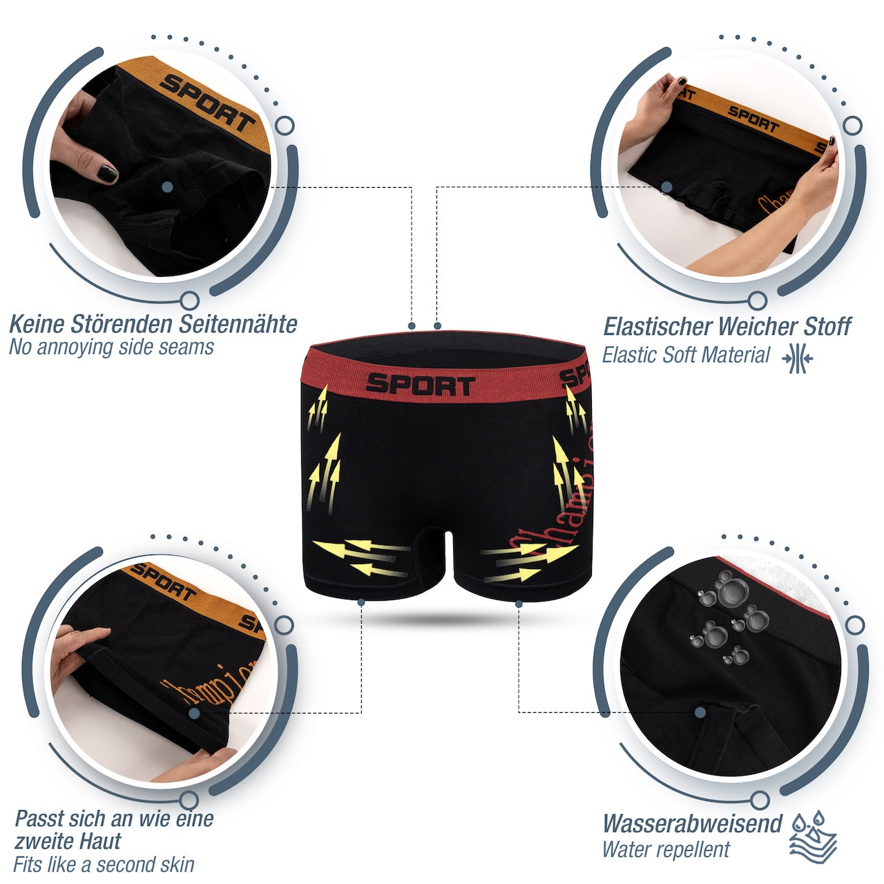 10er Set Jungen Boxershorts - Champion - Bunt