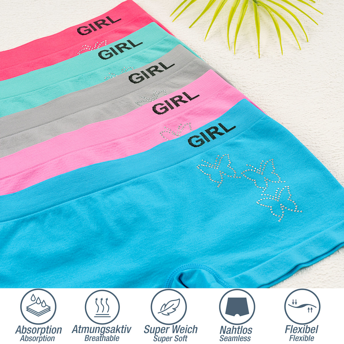 10er Set Pantys Boxershorts - Strass