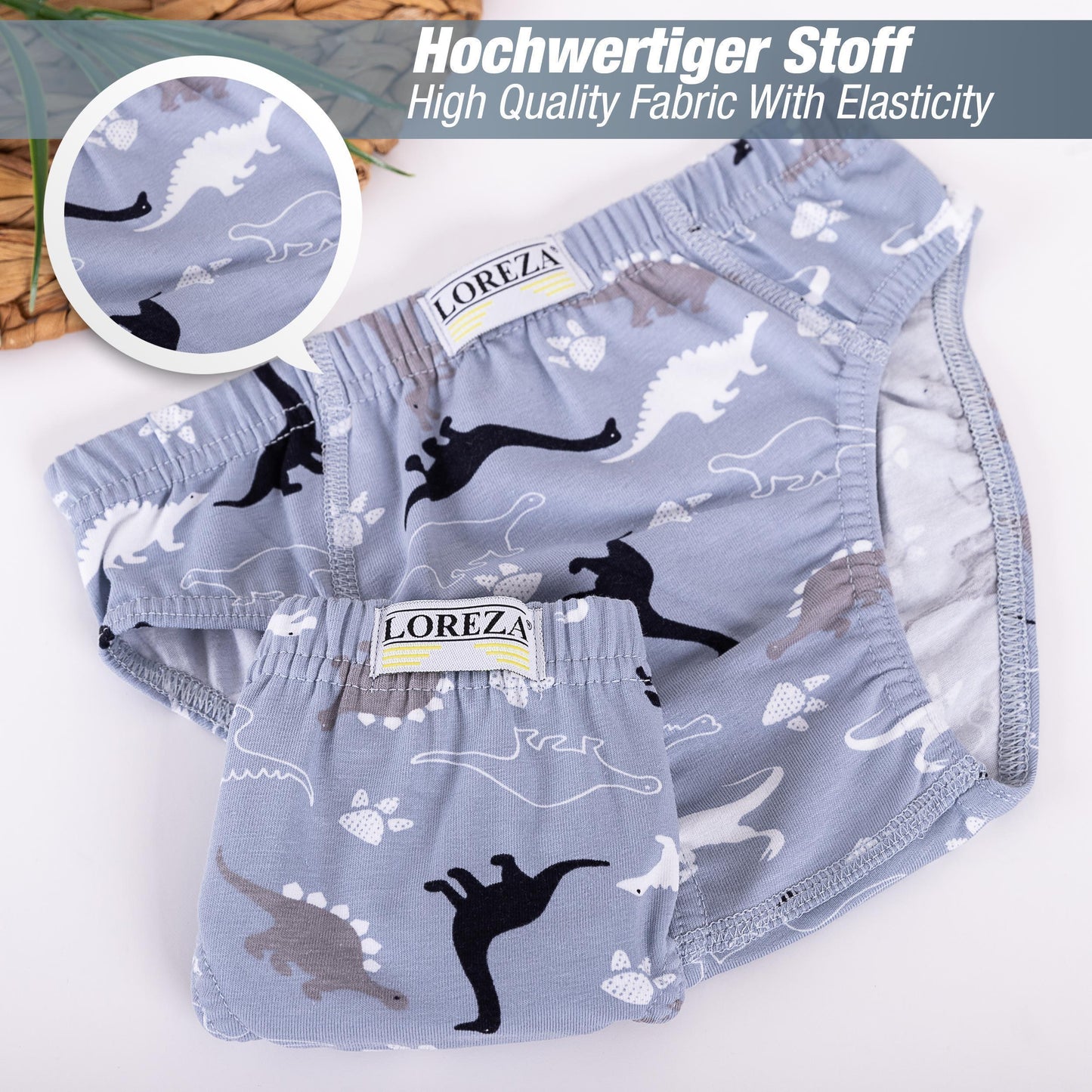 10er Set Jungen Slips - Dinosaurier- Bunt