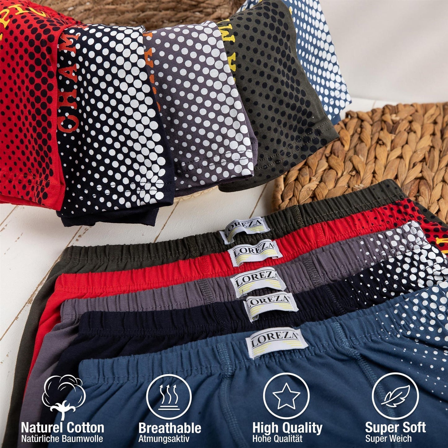 10er Set Jungen Boxershorts - Champion - Bunt
