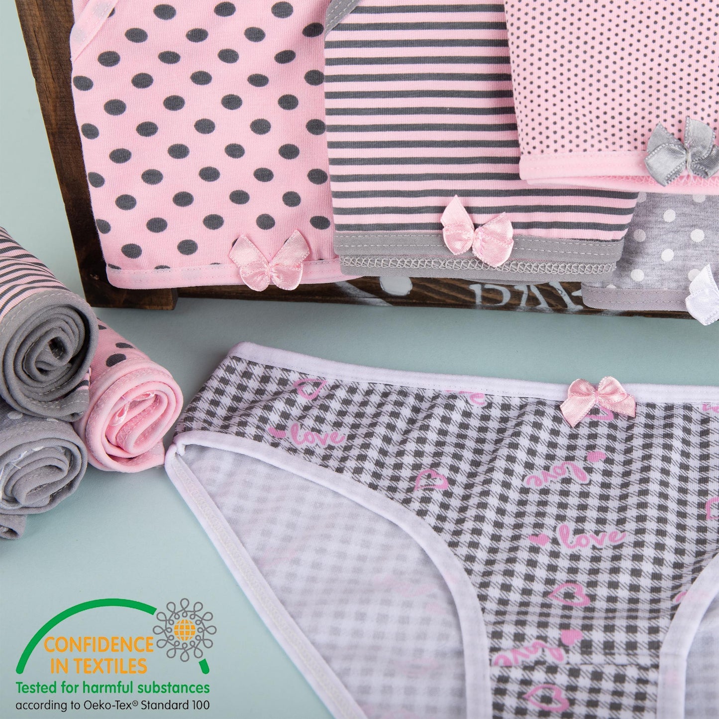 10er Set Mädchen Slips - Mix - Bunt