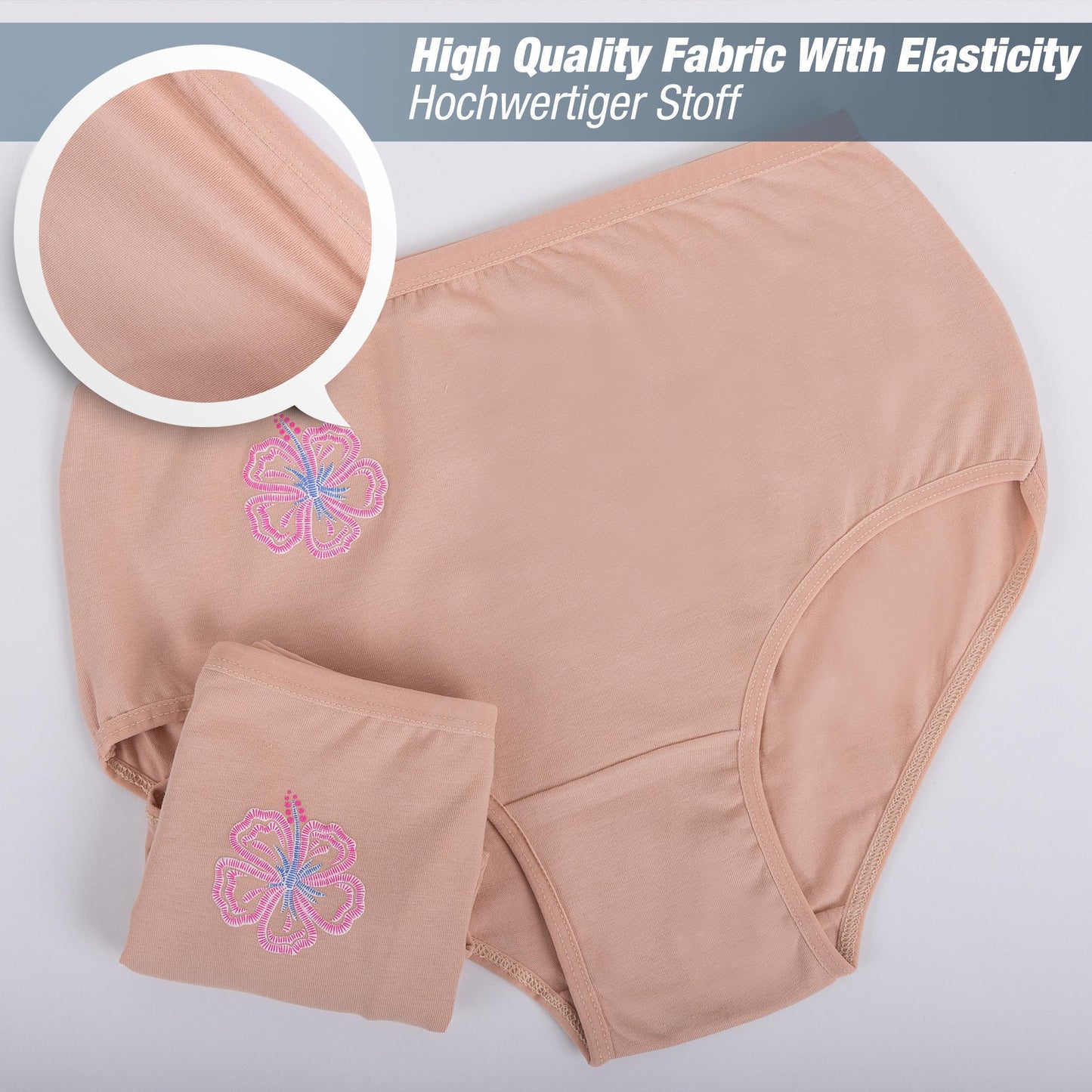 4 Damen Taillenslips aus Baumwolle 2XL-7XL