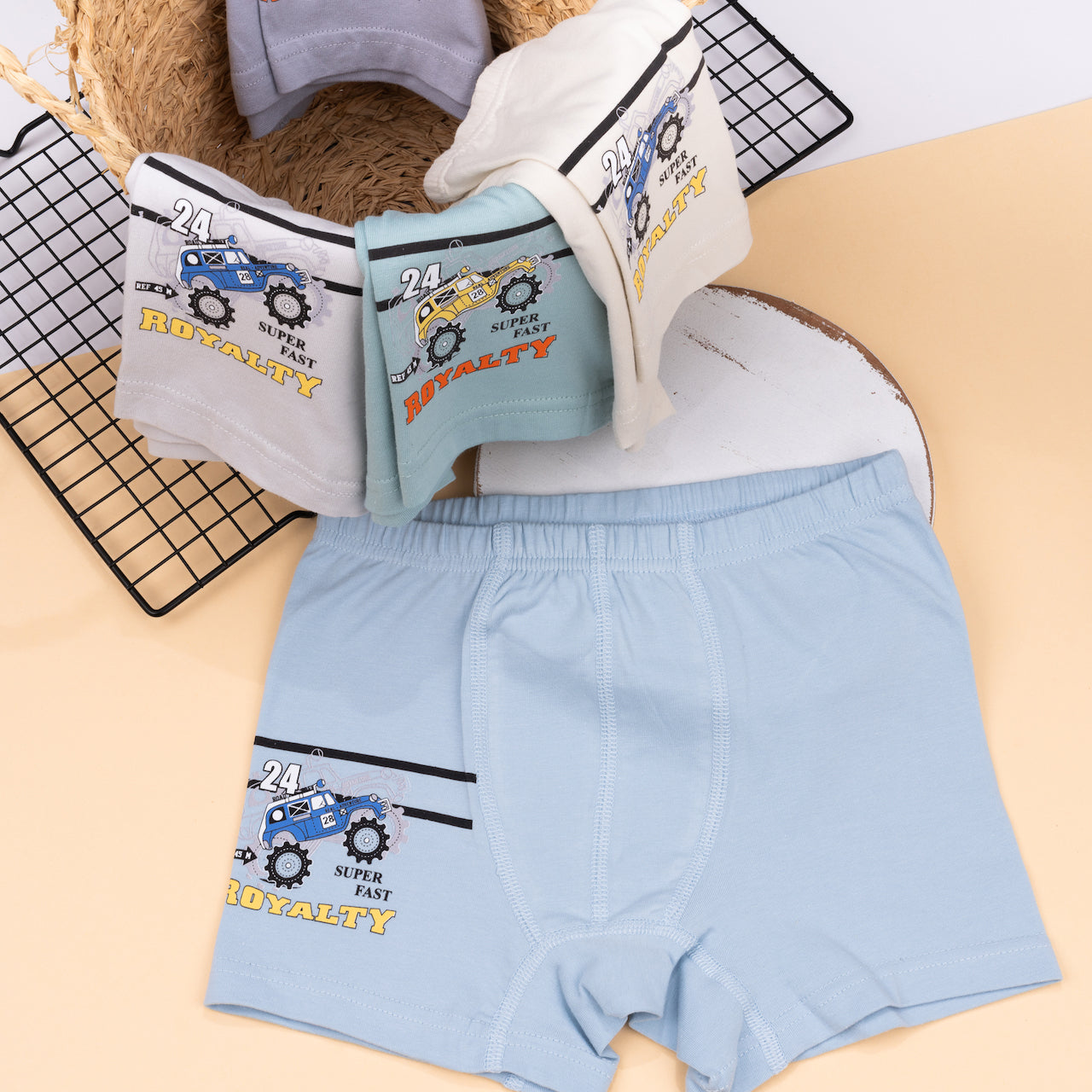 10er Set Jungen Boxershorts - Rallye - Bunt