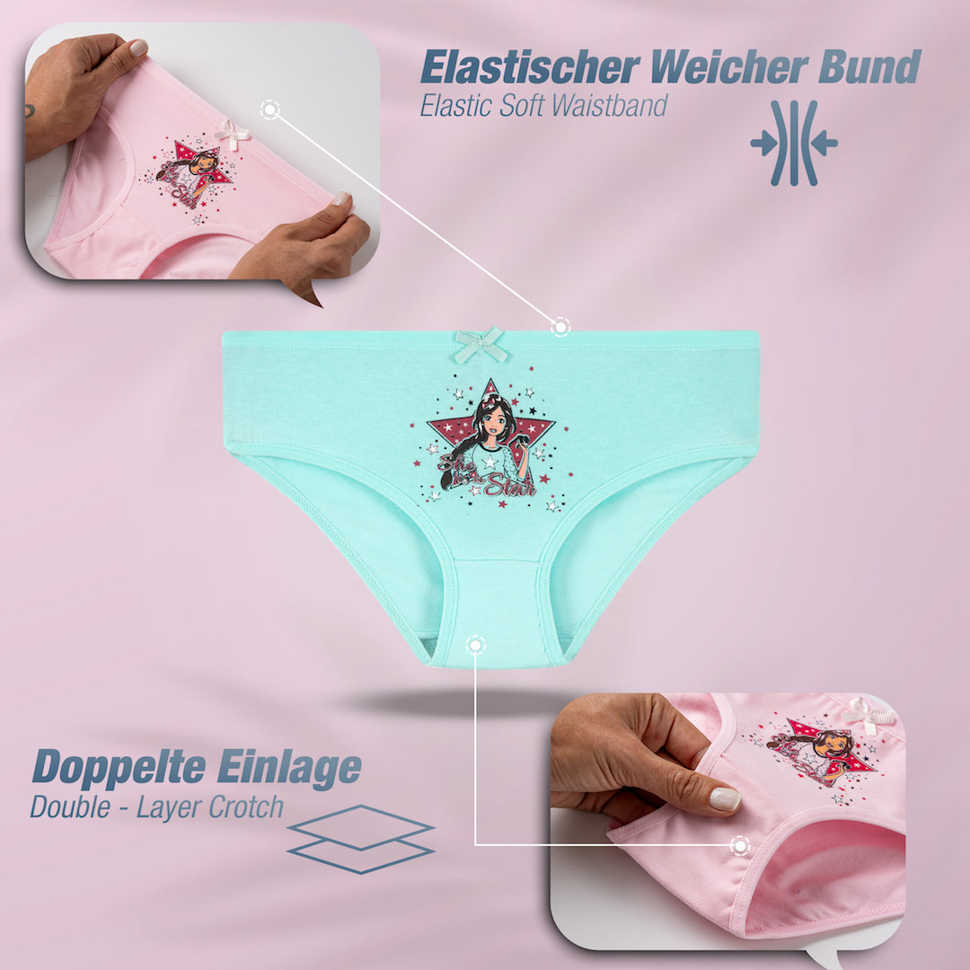 10er Set Mädchen Slips - Sterne - Bunt