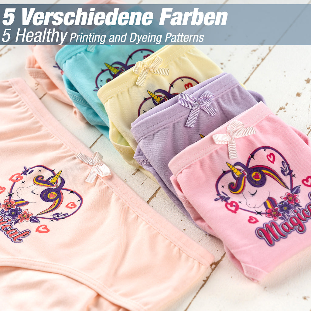 10 Mädchen Slips Baumwolle - Unicorn