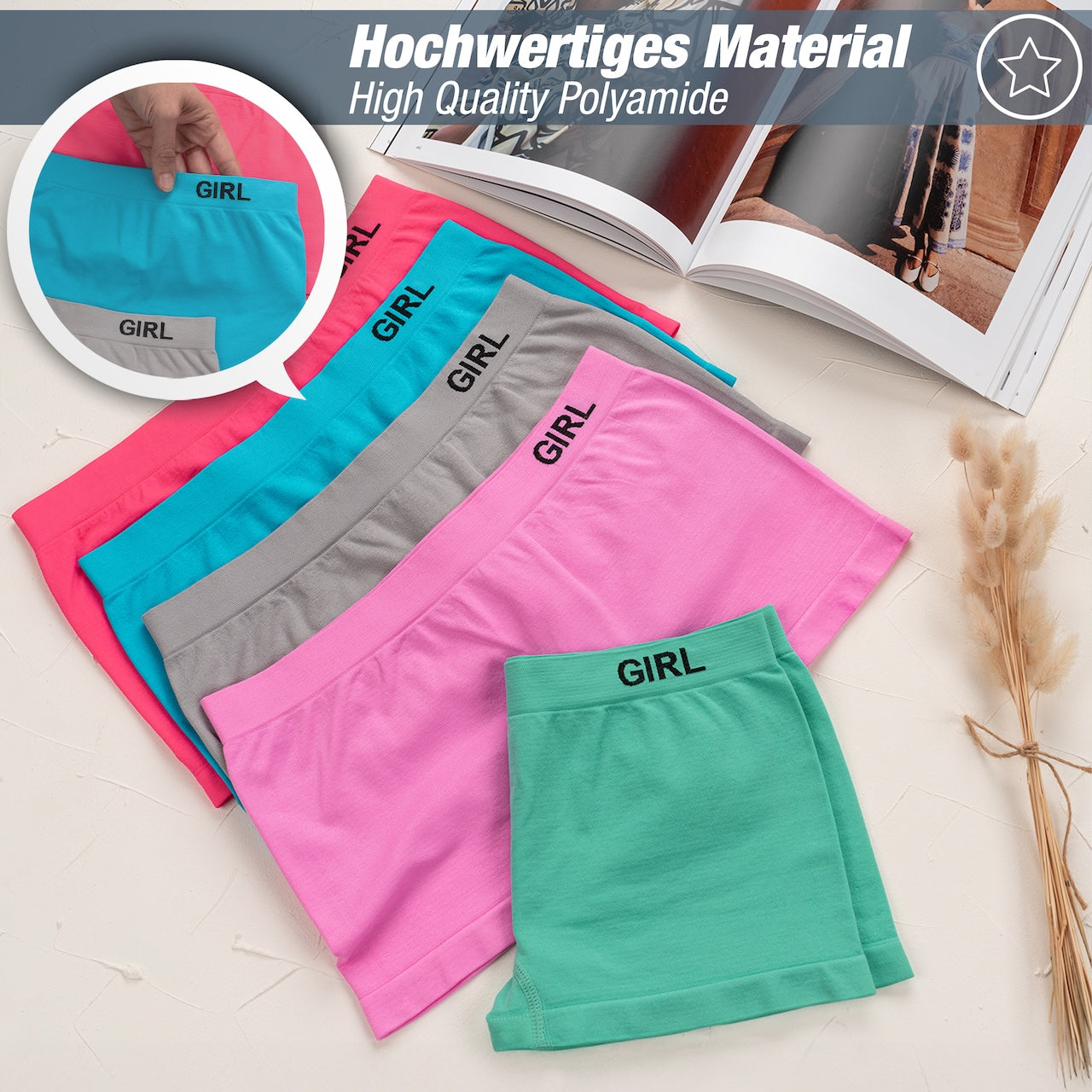 10er Set Mädchen Pantys Boxershorts - Basics