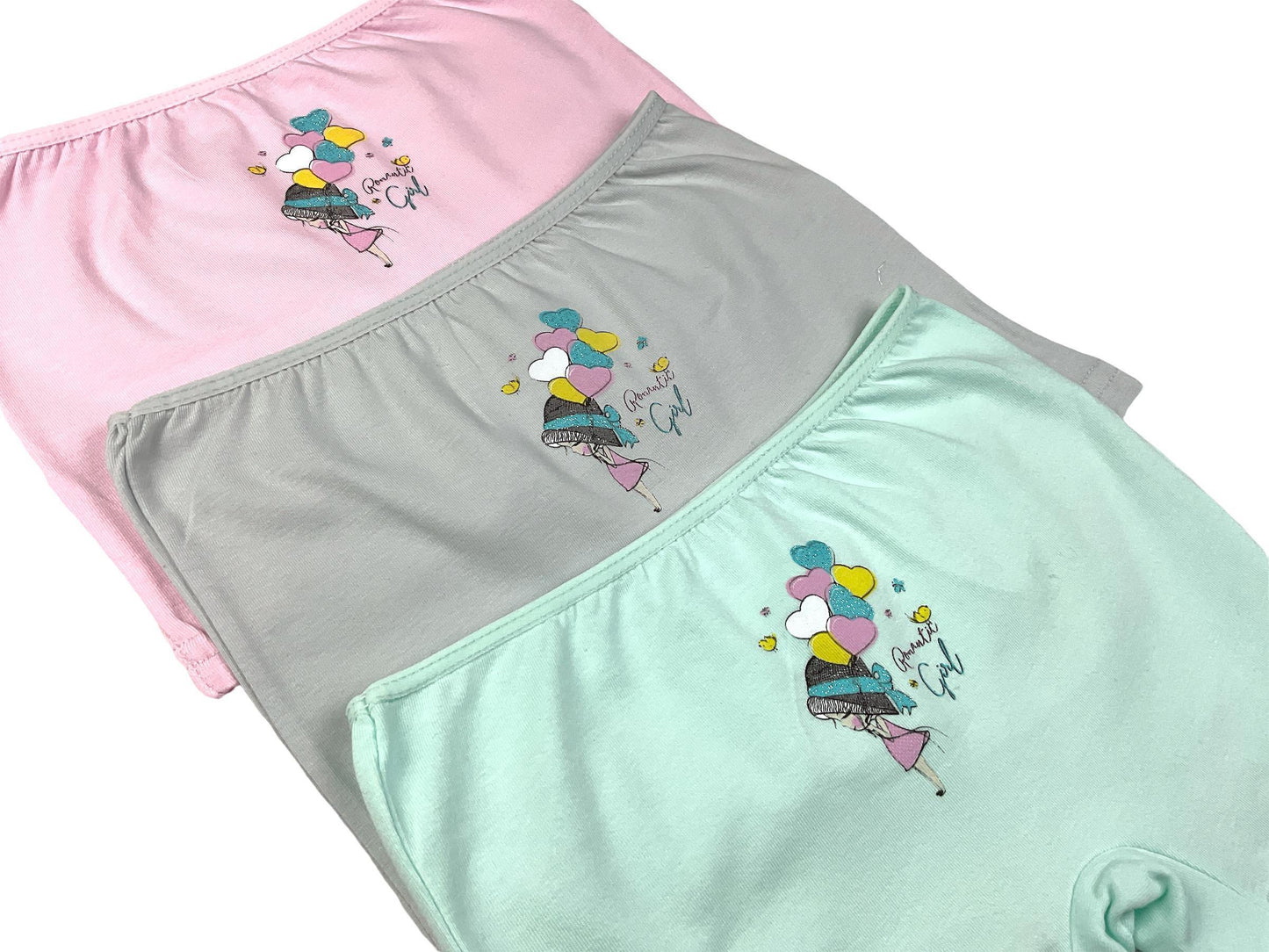 5er Set Mädchen Pantys - Herz - Bunt