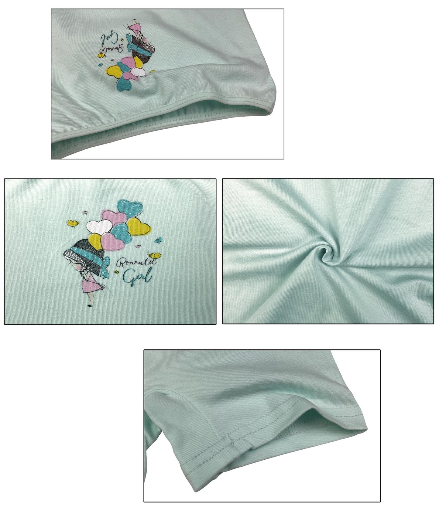 5er Set Mädchen Pantys - Herz - Bunt