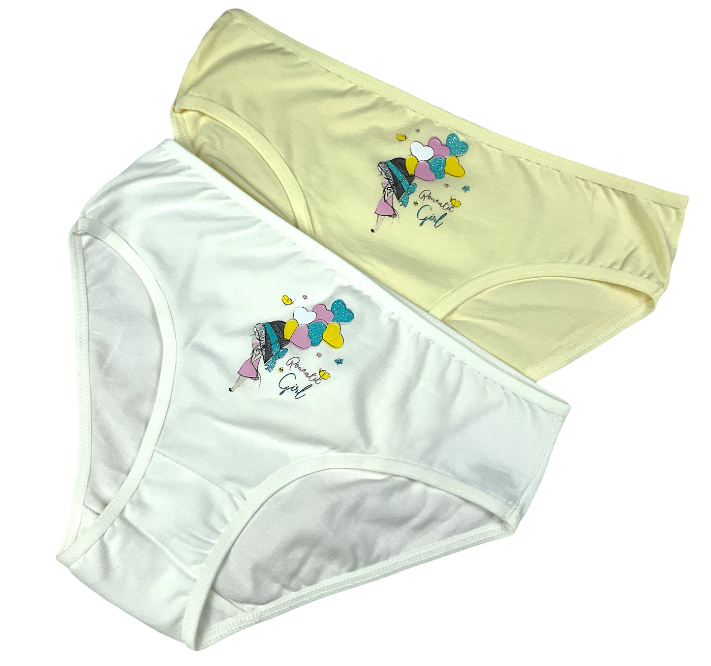 10er Set Mädchen Slips - Herz - Bunt
