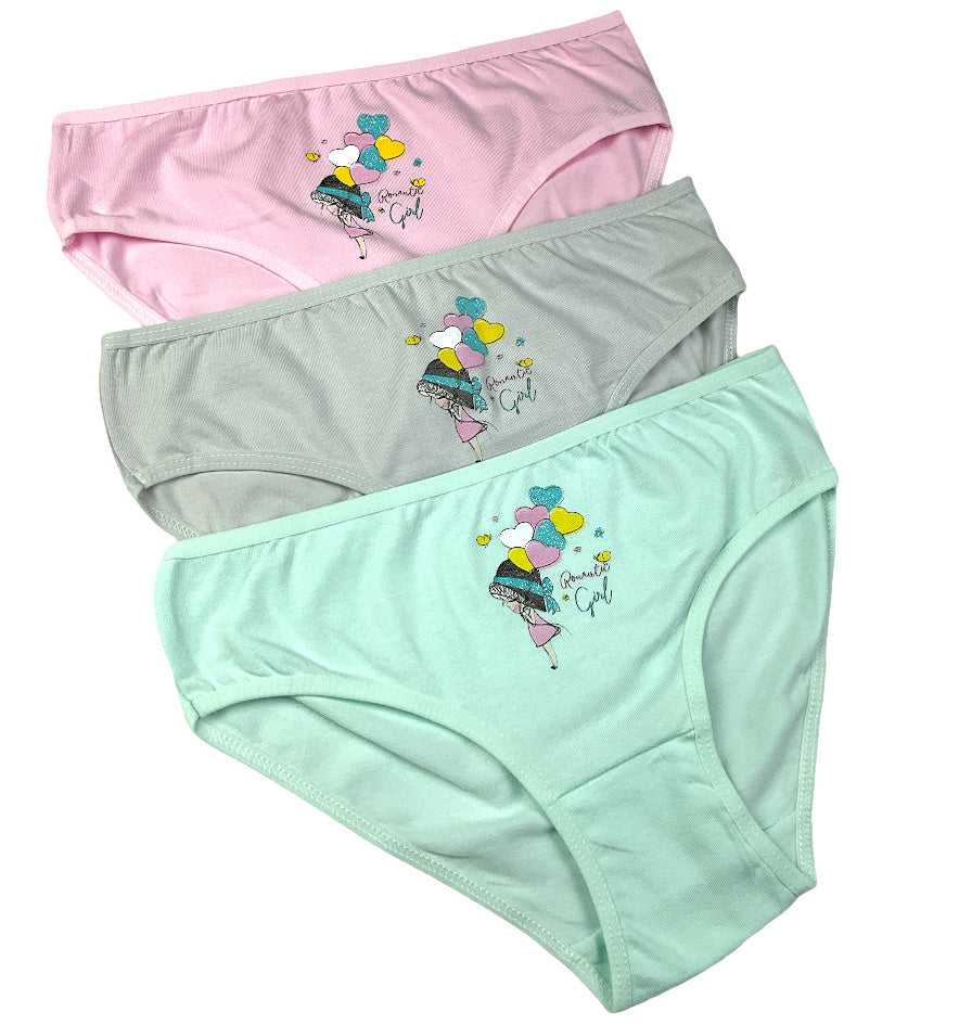 10er Set Mädchen Slips - Herz - Bunt