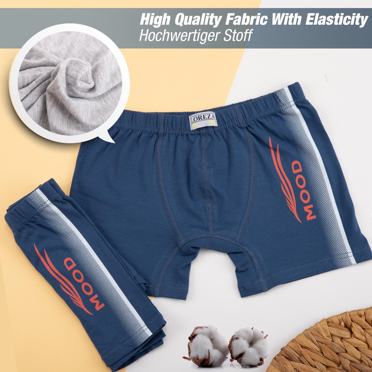10 Jungen Boxershorts Unterhosen aus Baumwolle 92-170 - Mood