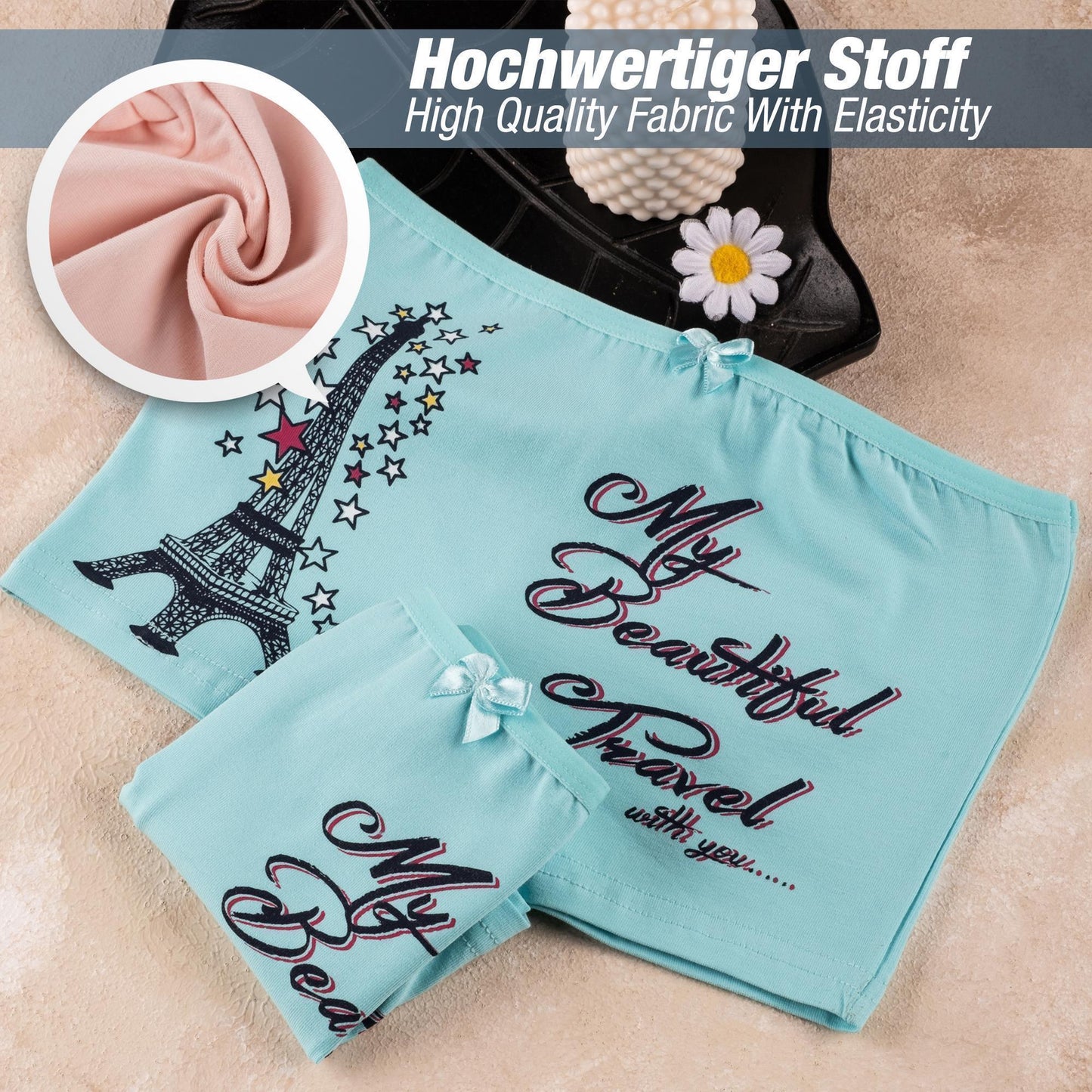 10er Set Mädchen Pantys - Herz - Bunt