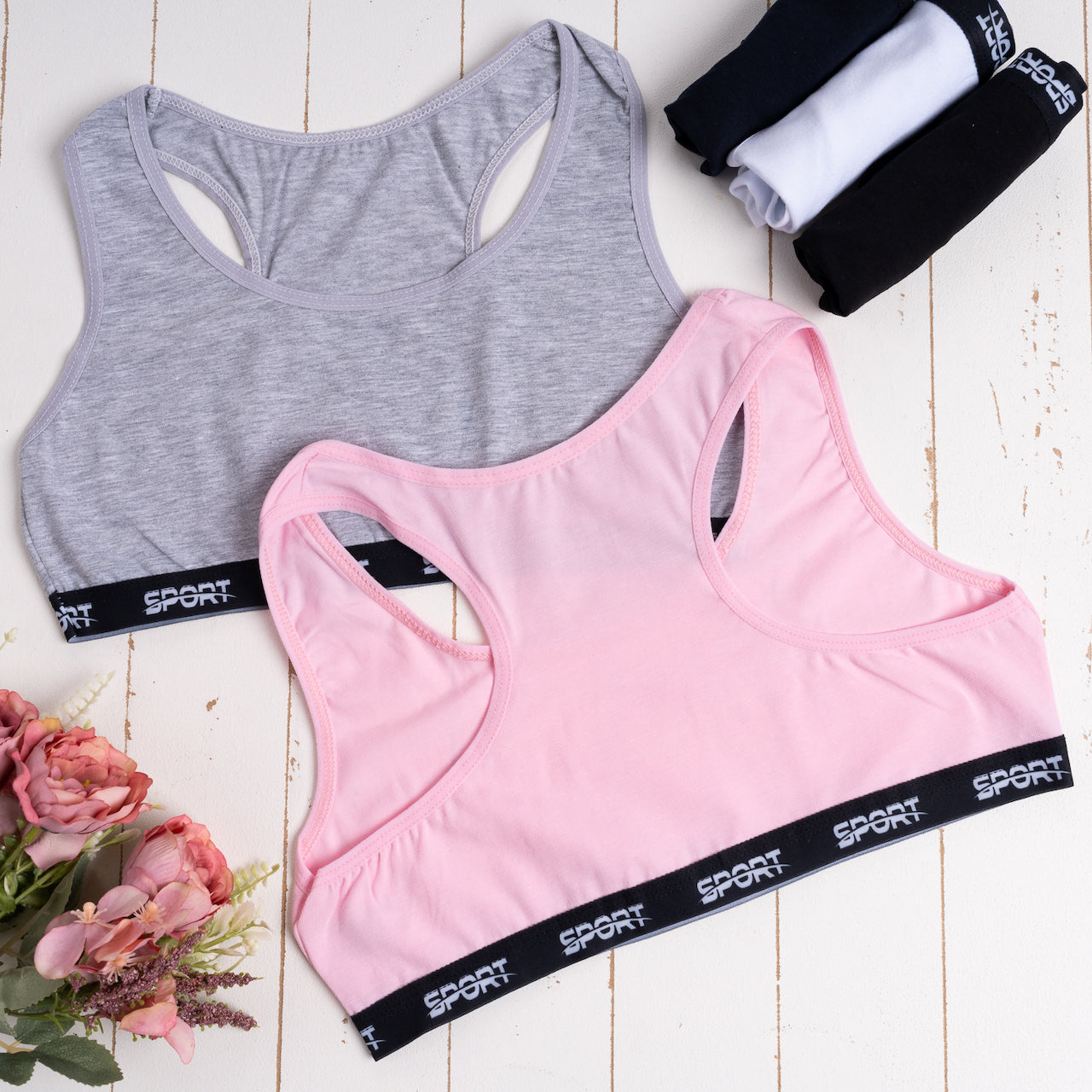 5er Set Mädchen Bustier - Sport - Bunt