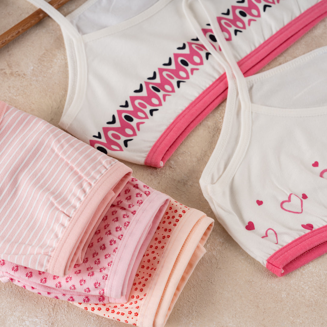 5er Set Mädchen Bustier BH - Mix - Bunt