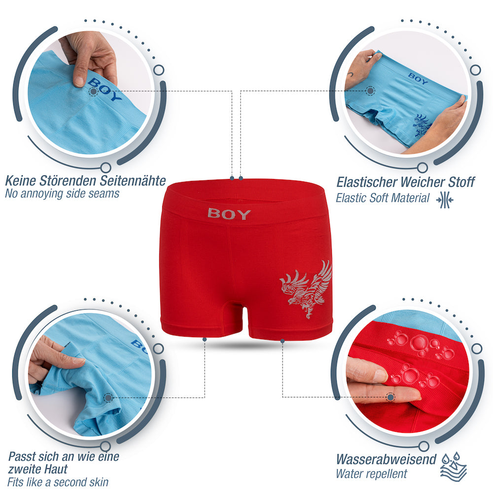 10er Set Jungen Boxershorts - Adler - Bunt