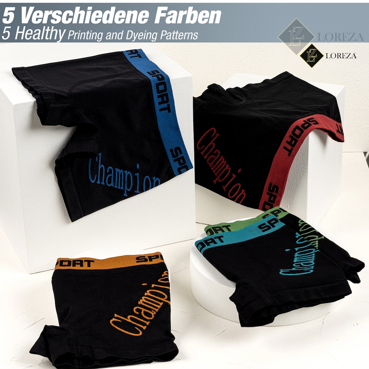 10er Set Jungen Boxershorts - Champion - Bunt