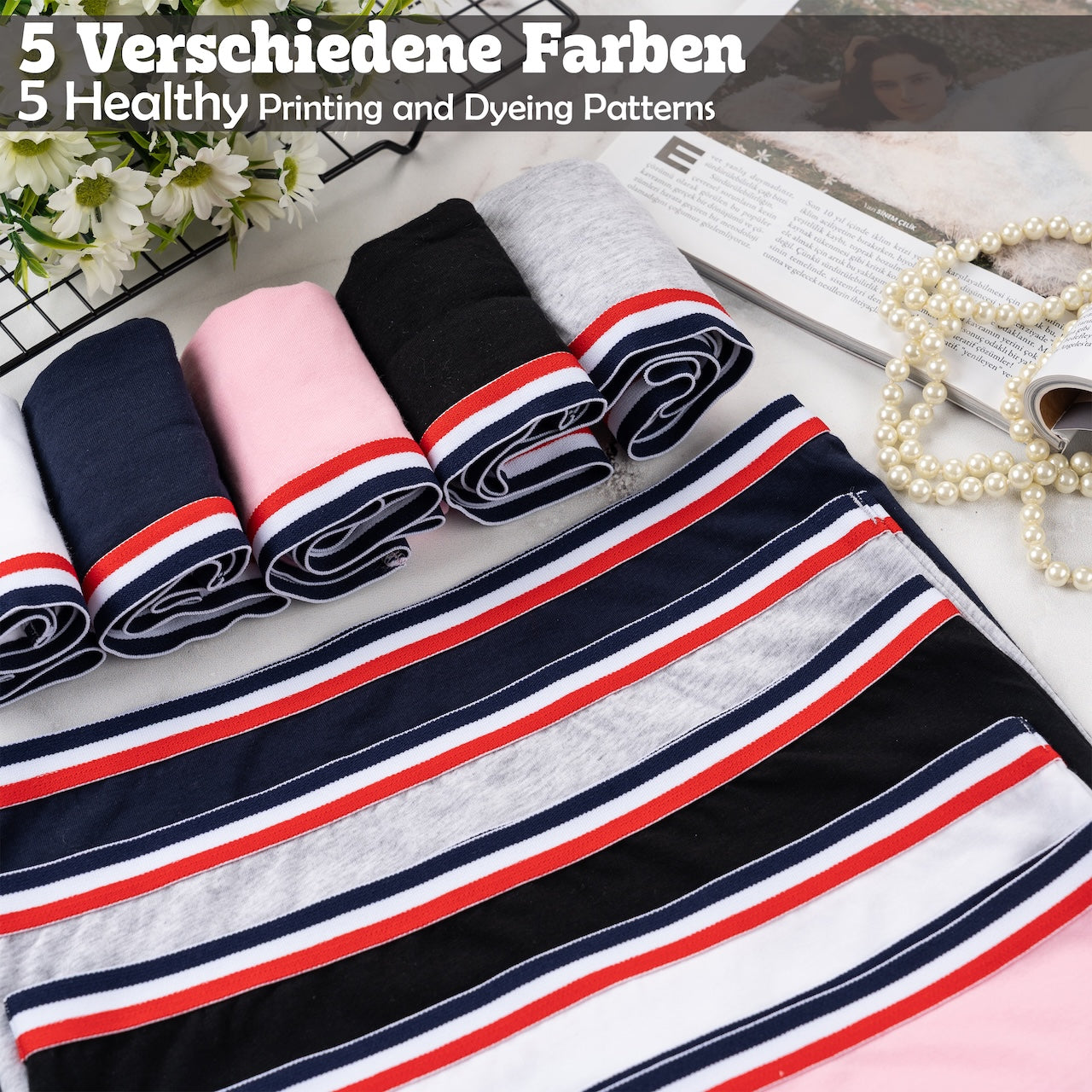 10er Set Pantys Boxershorts - Streifen