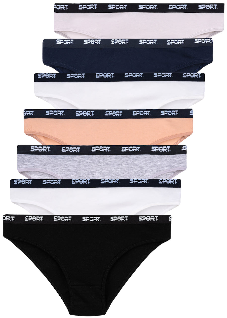 7er Set Slips - Sport - Bunt