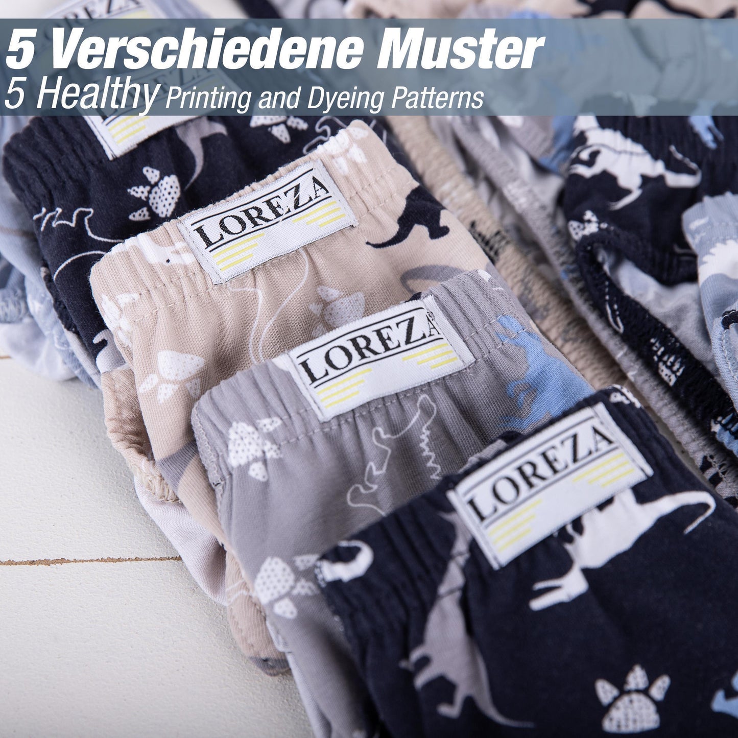 10er Set Jungen Slips - Dinosaurier- Bunt