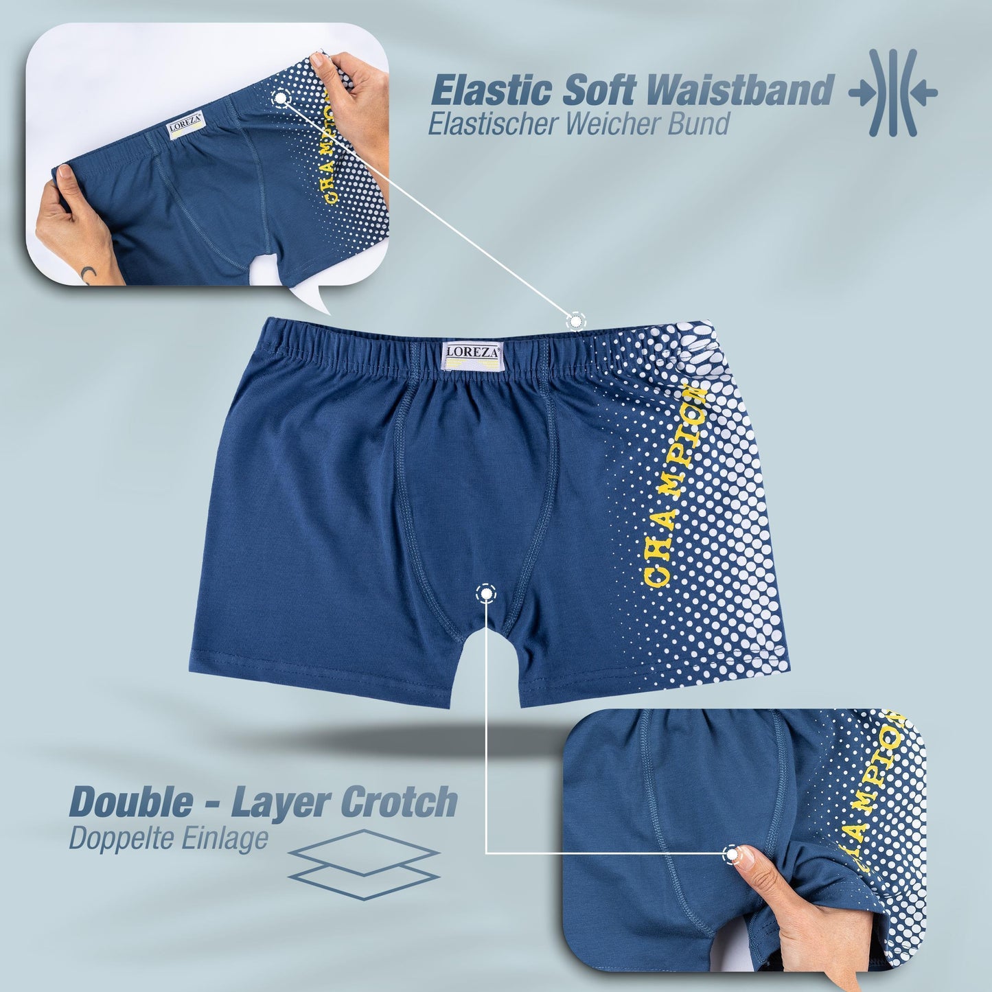 10er Set Jungen Boxershorts - Champion - Bunt