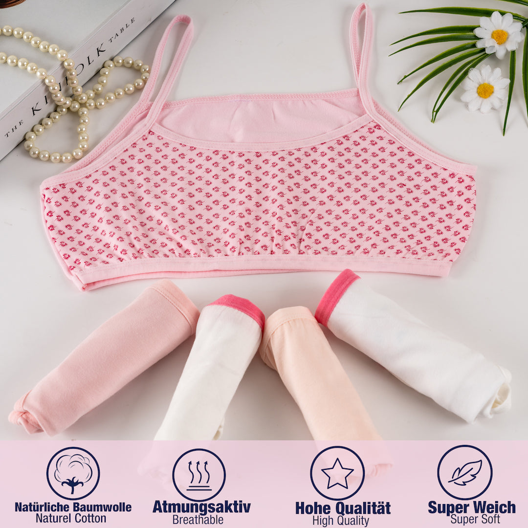 5er Set Mädchen Bustier BH - Mix - Bunt