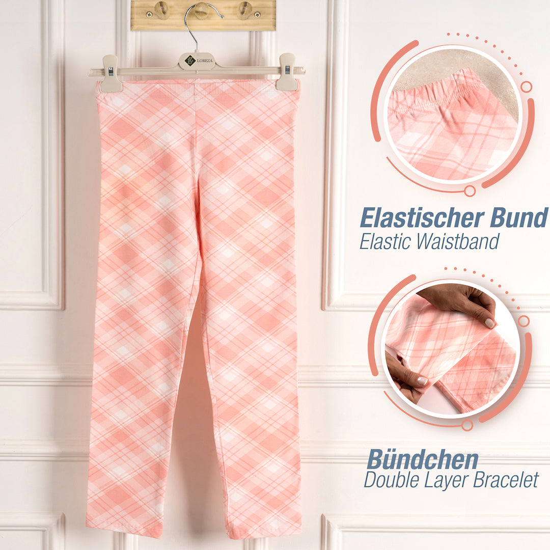 Mädchen Schlafanzug zweiteilig Set Langarm - Butterfly - Koralle