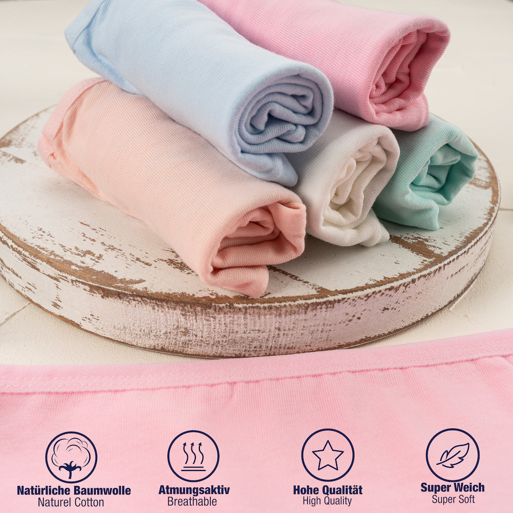 10er Set Mädchen Pantys - Katze - Mehrfarbig