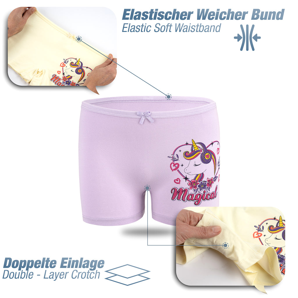 10 Mädchen Pantys Baumwolle - Unicorn