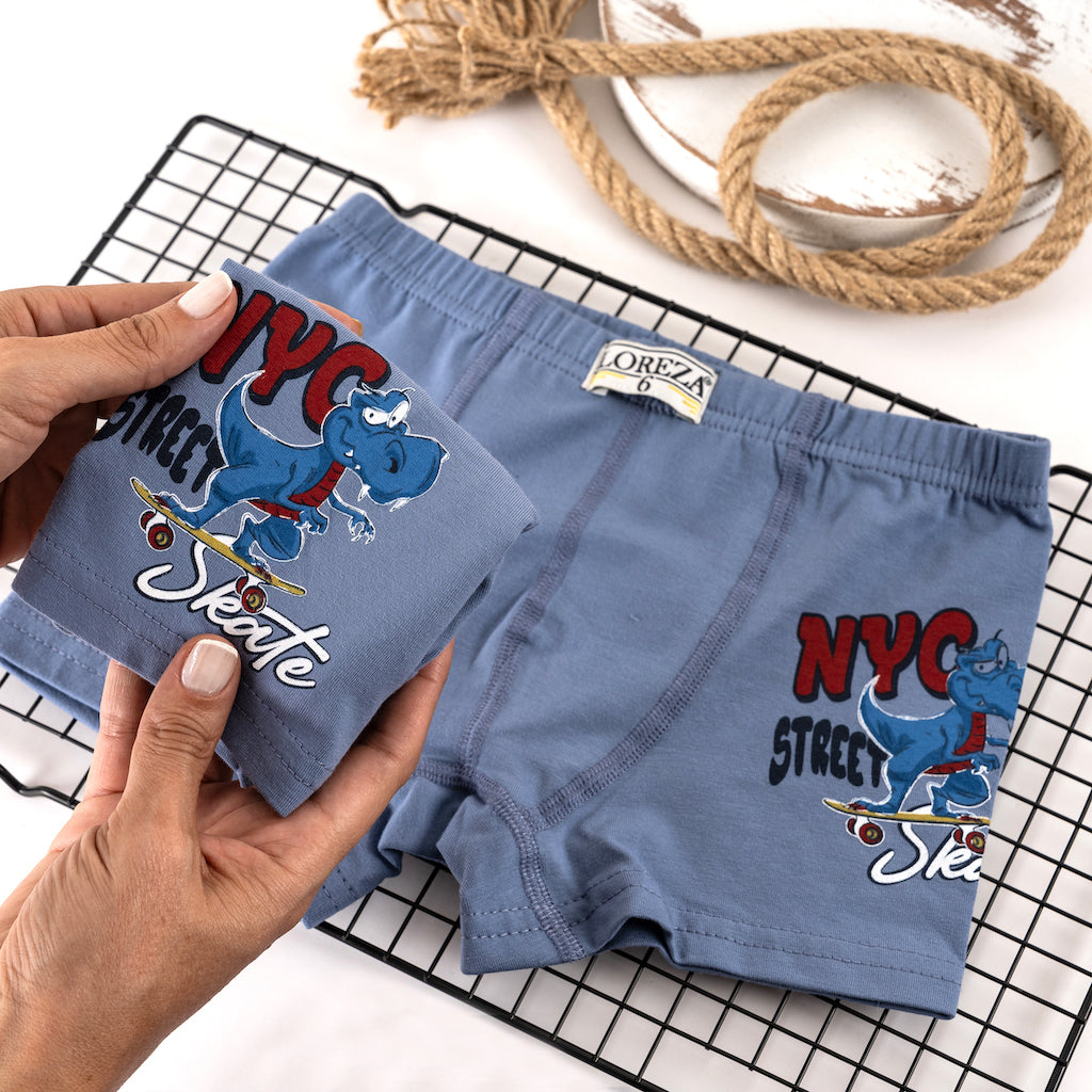 10er Set Jungen Boxershorts - Dino- Bunt