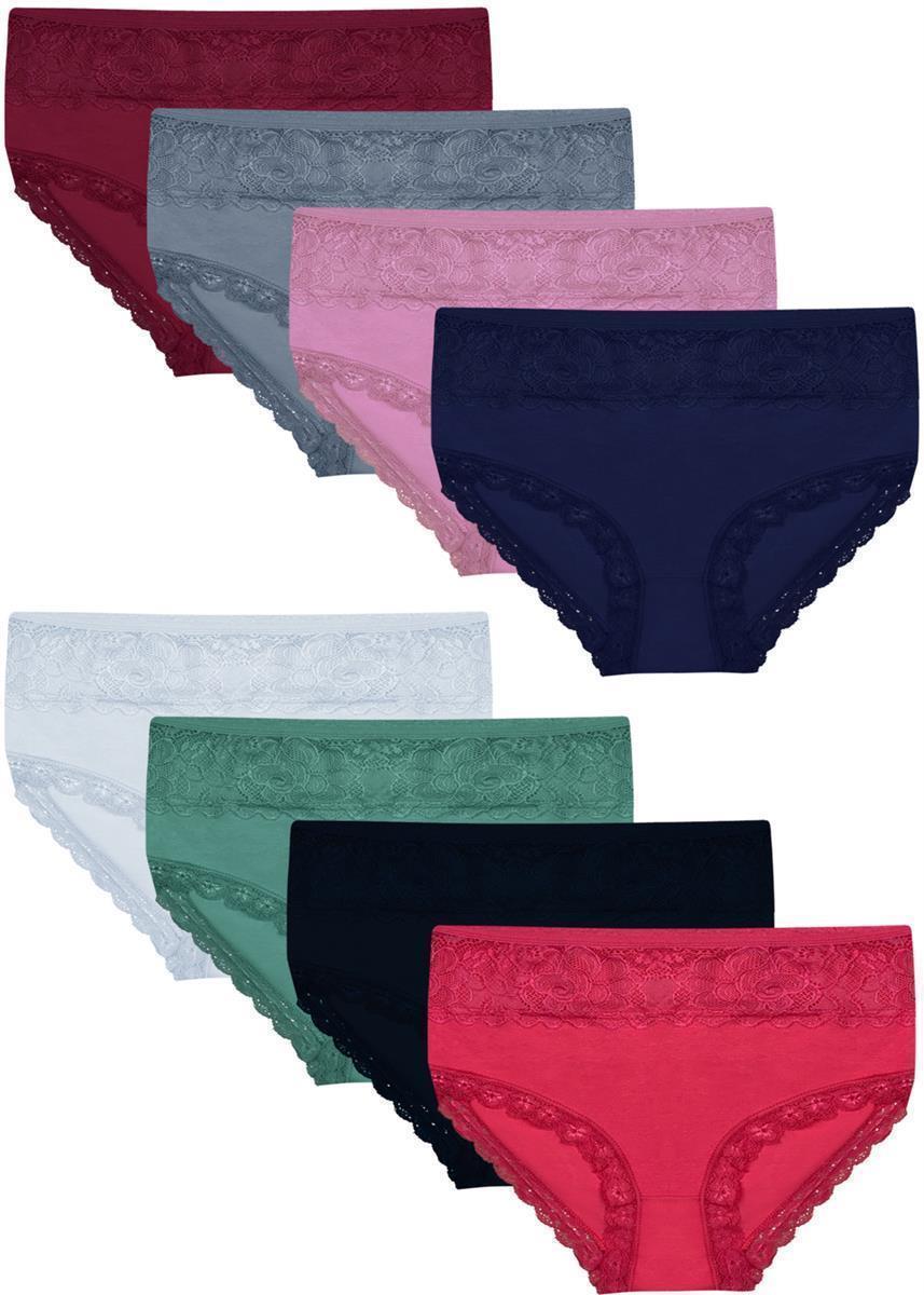 8 Damen Taillenslips aus Baumwolle 2XL-7XL