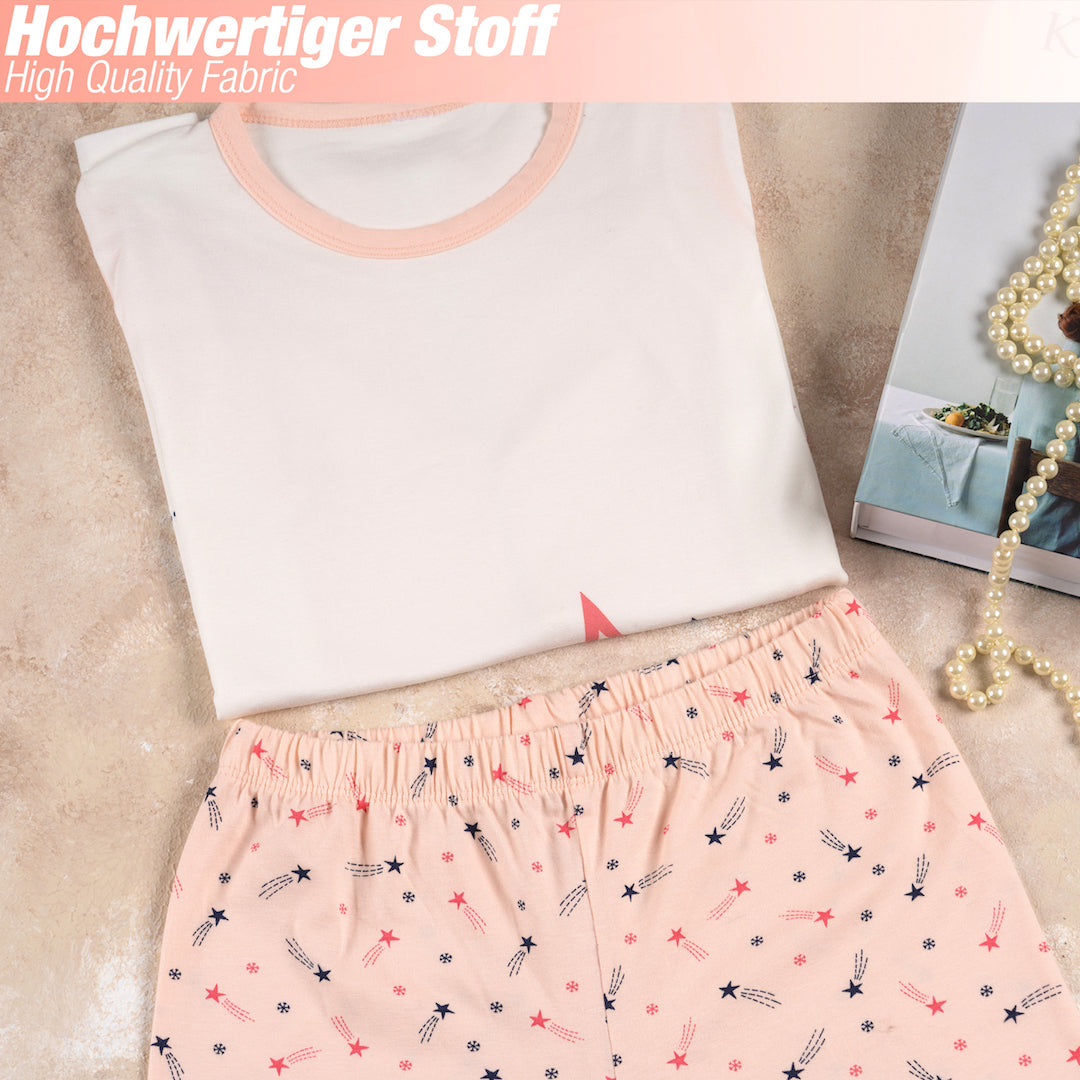 Mädchen Schlafanzug zweiteilig Set Langarm - Star