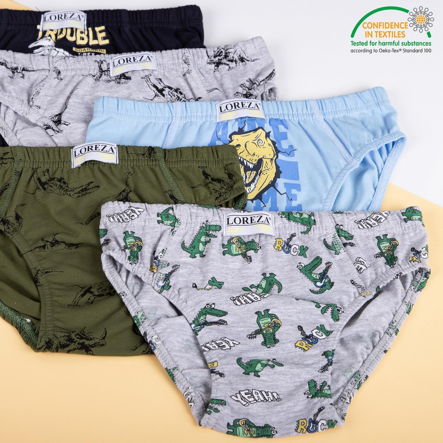 10er Set Jungen Slips - Dinosaurier - Bunt