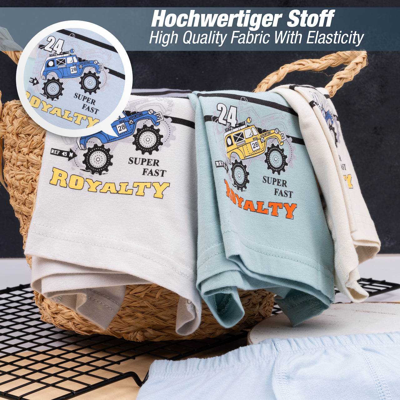 5er Set Jungen Boxershorts - Rallye - Bunt
