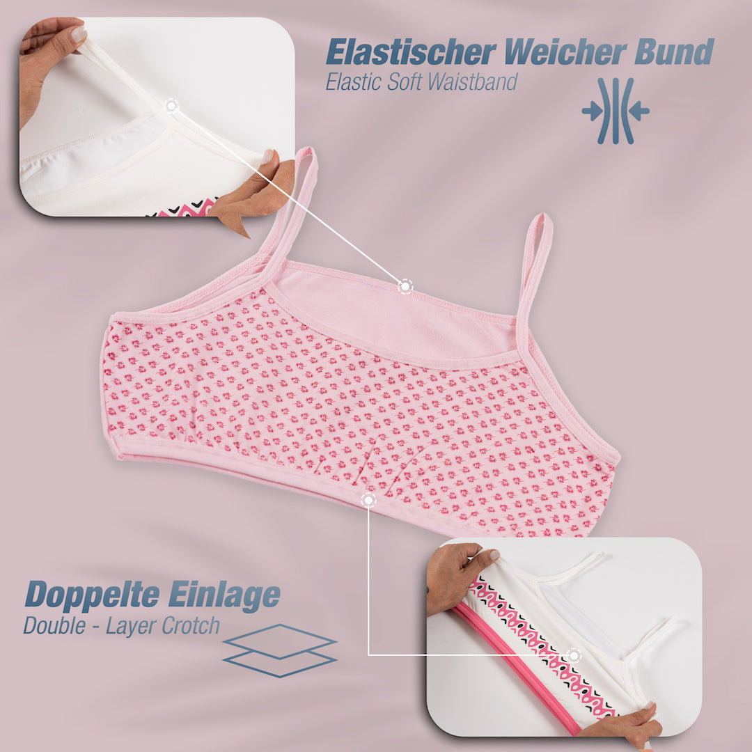 5er Set Mädchen Bustier BH - Mix - Bunt
