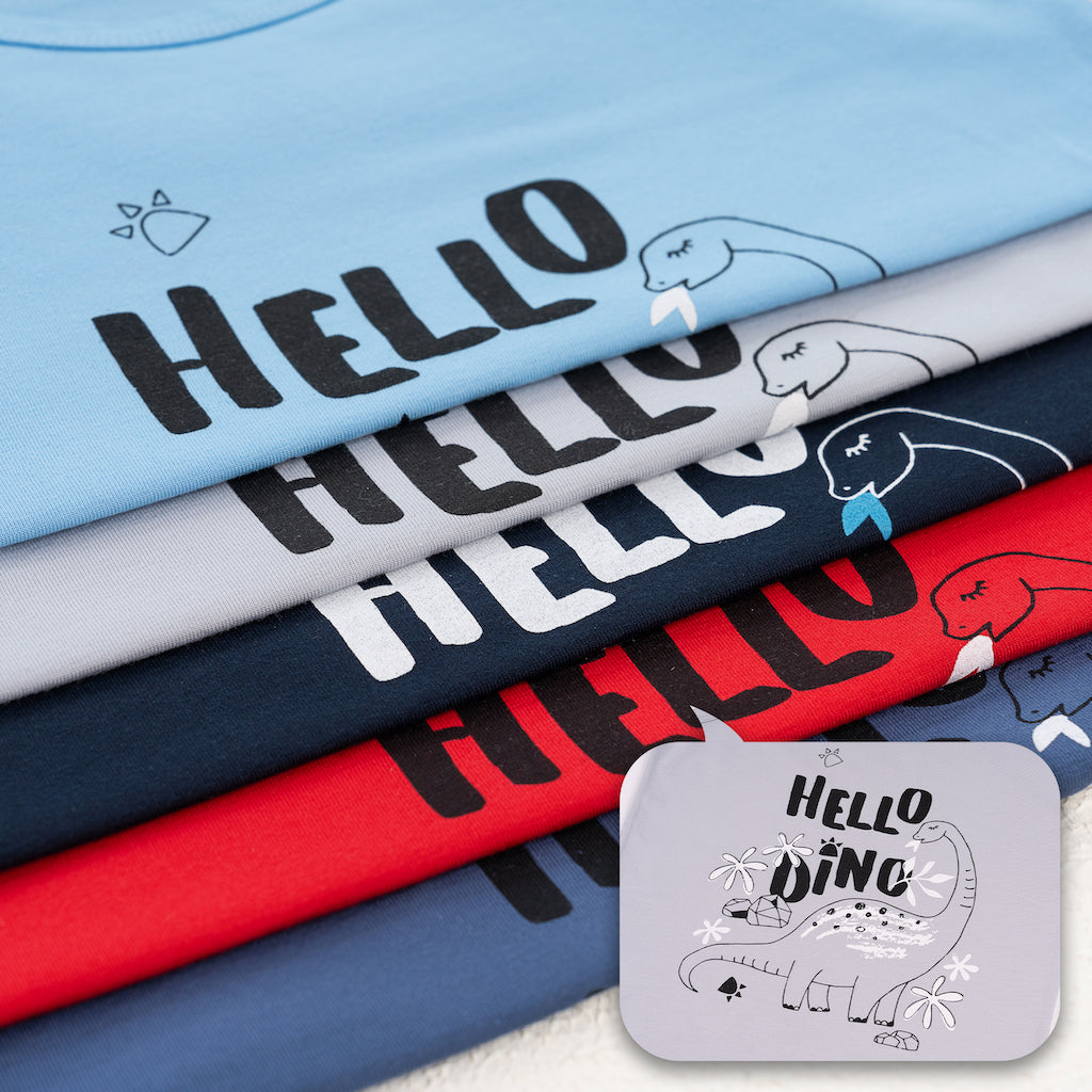 5er Set Jungen Unterhemden - Dino - Bunt