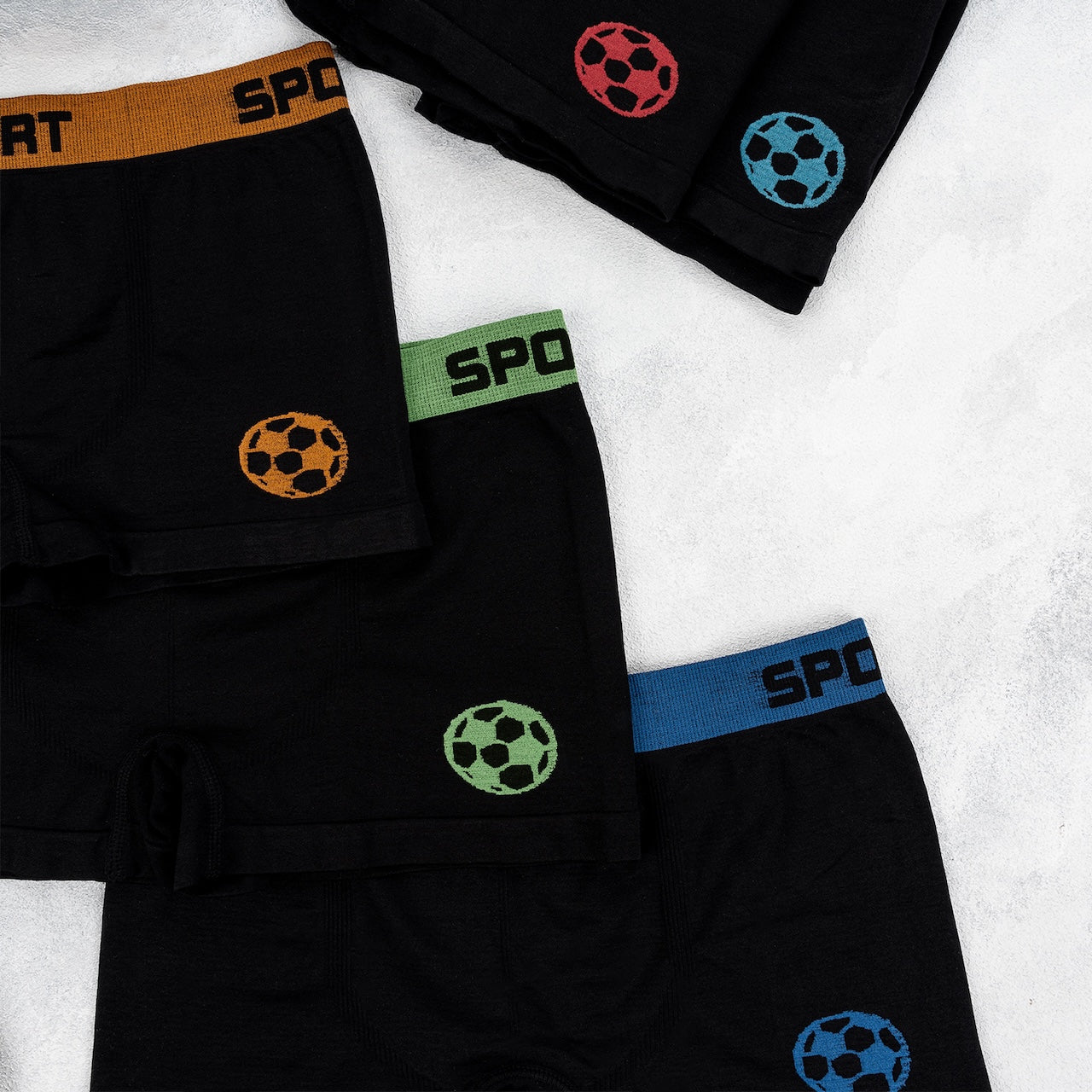 10er Set Jungen Boxershorts - Fussball - Bunt