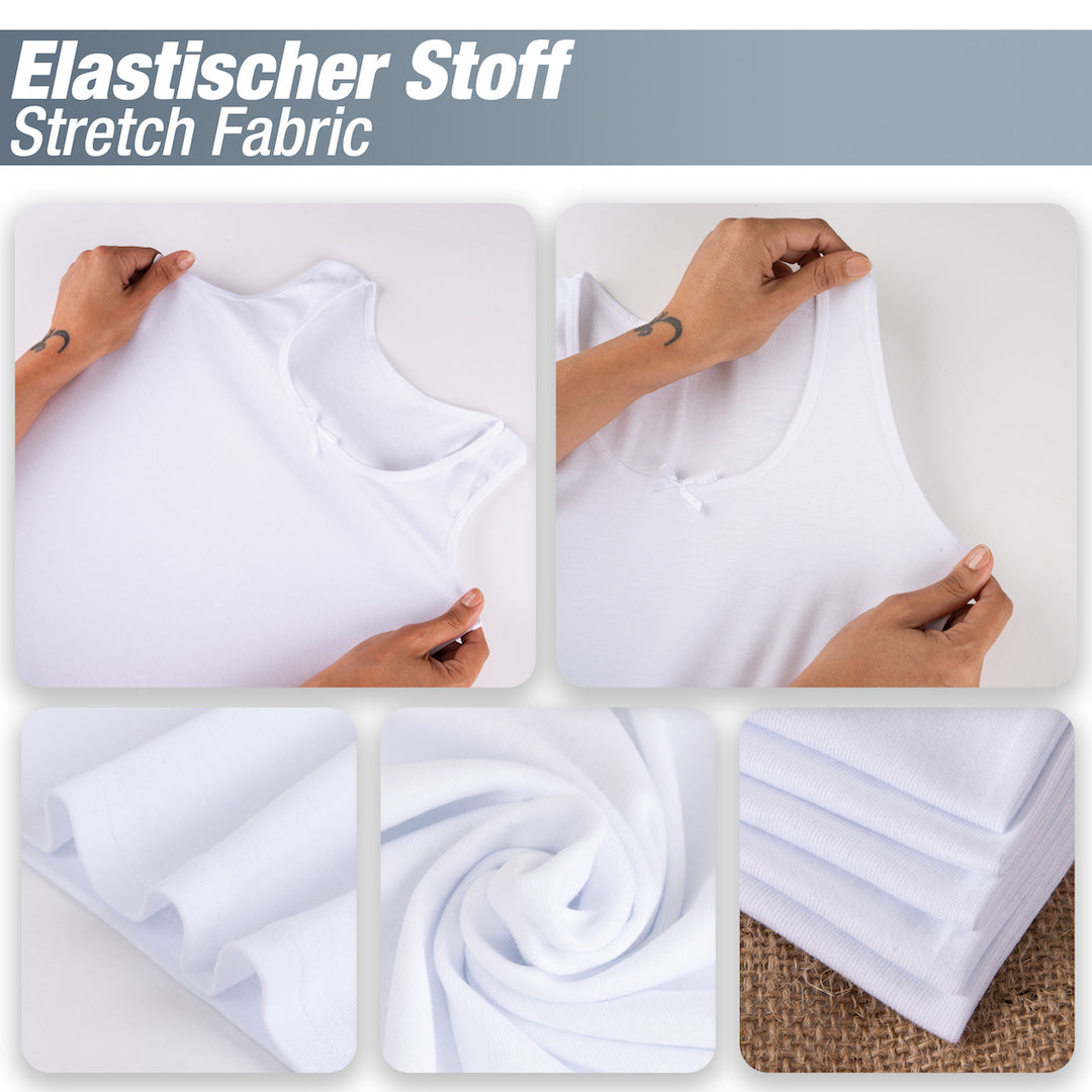 5 Mädchen Unterhemden Unterwäsche 100% Baumwolle