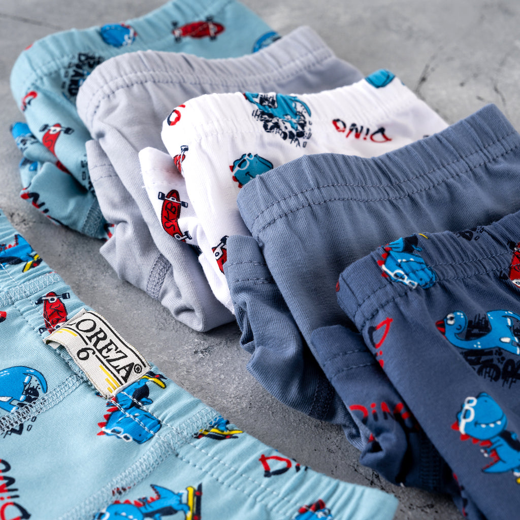 10er Set Jungen Boxershorts - Dino- Bunt