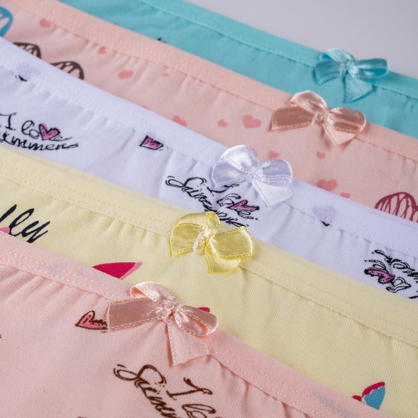10er Set Mädchen Pantys - Herz - Bunt