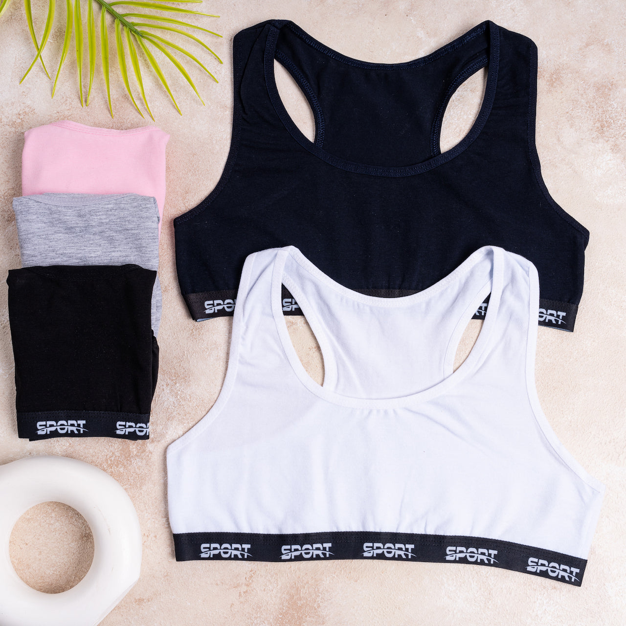 5er Set Mädchen Bustier - Sport - Bunt
