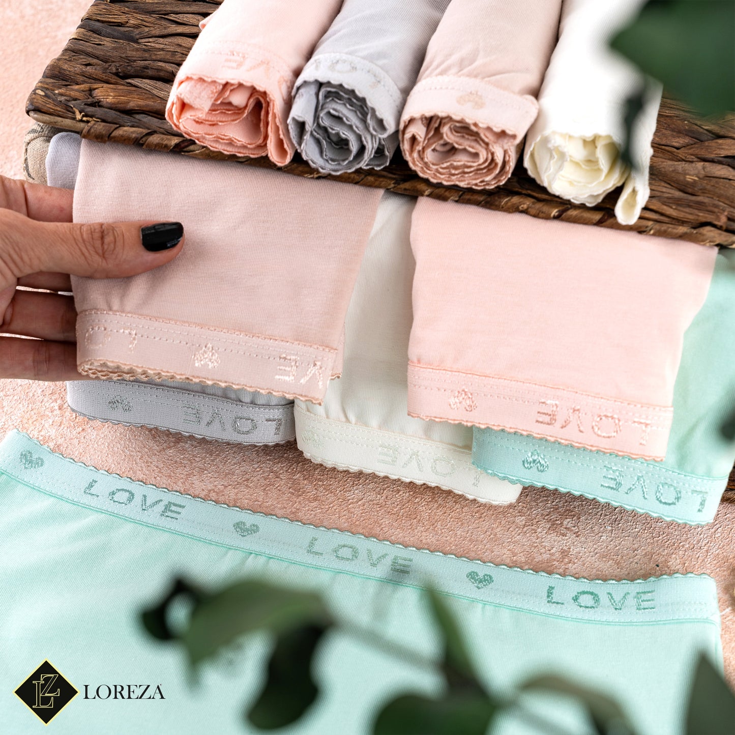 10er Set Mädchen Pantys Boxershorts - LOVE - Bunt