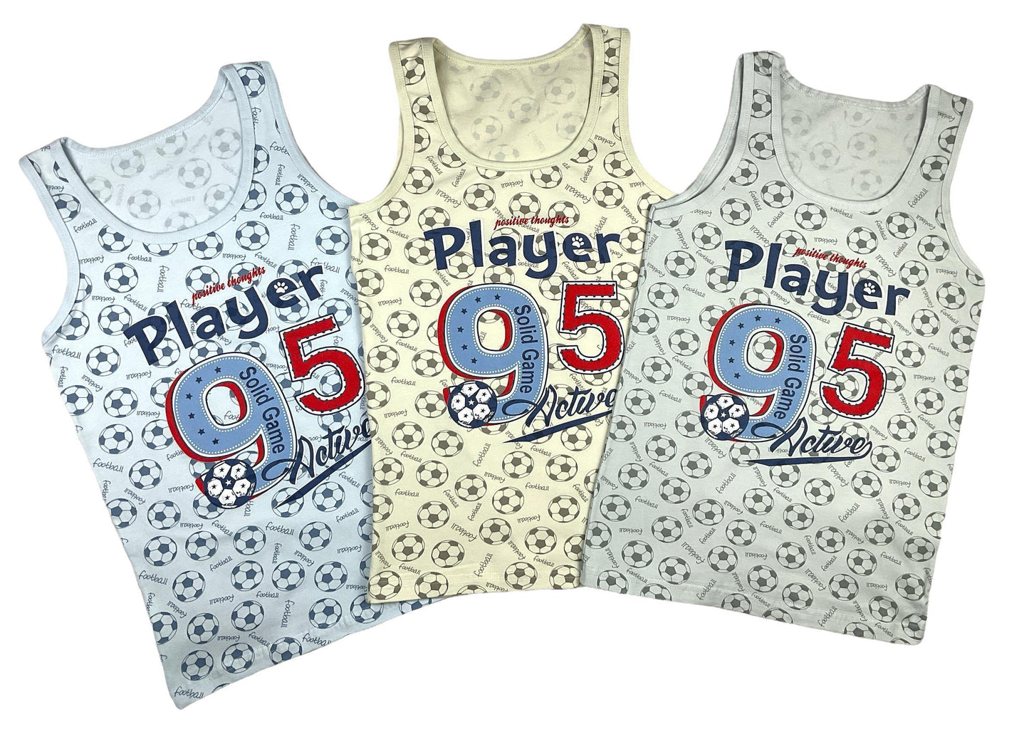 5er Set Jungen Unterhemden - Player - Bunt