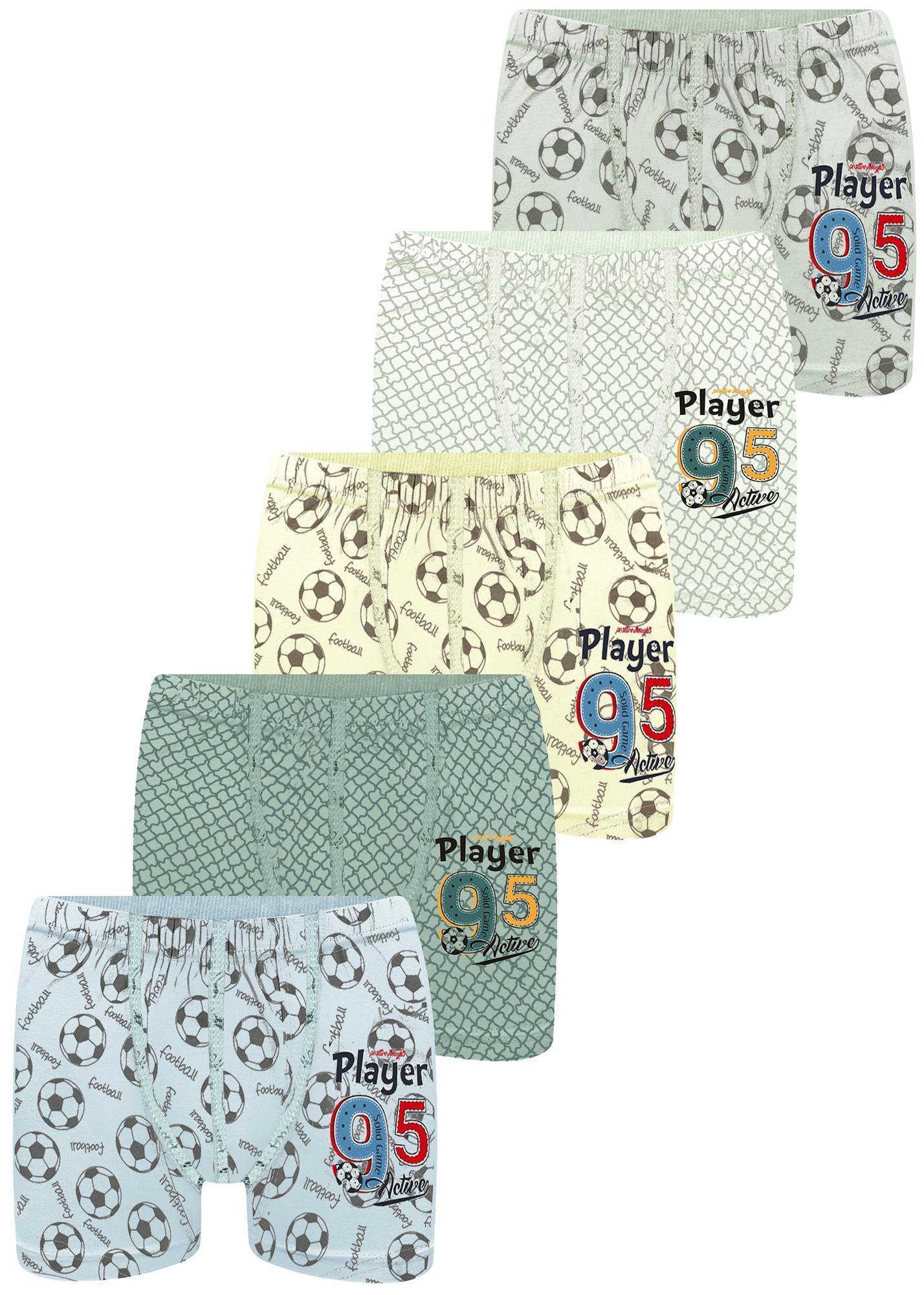 5er Set Jungen Boxershorts - Player - Bunt