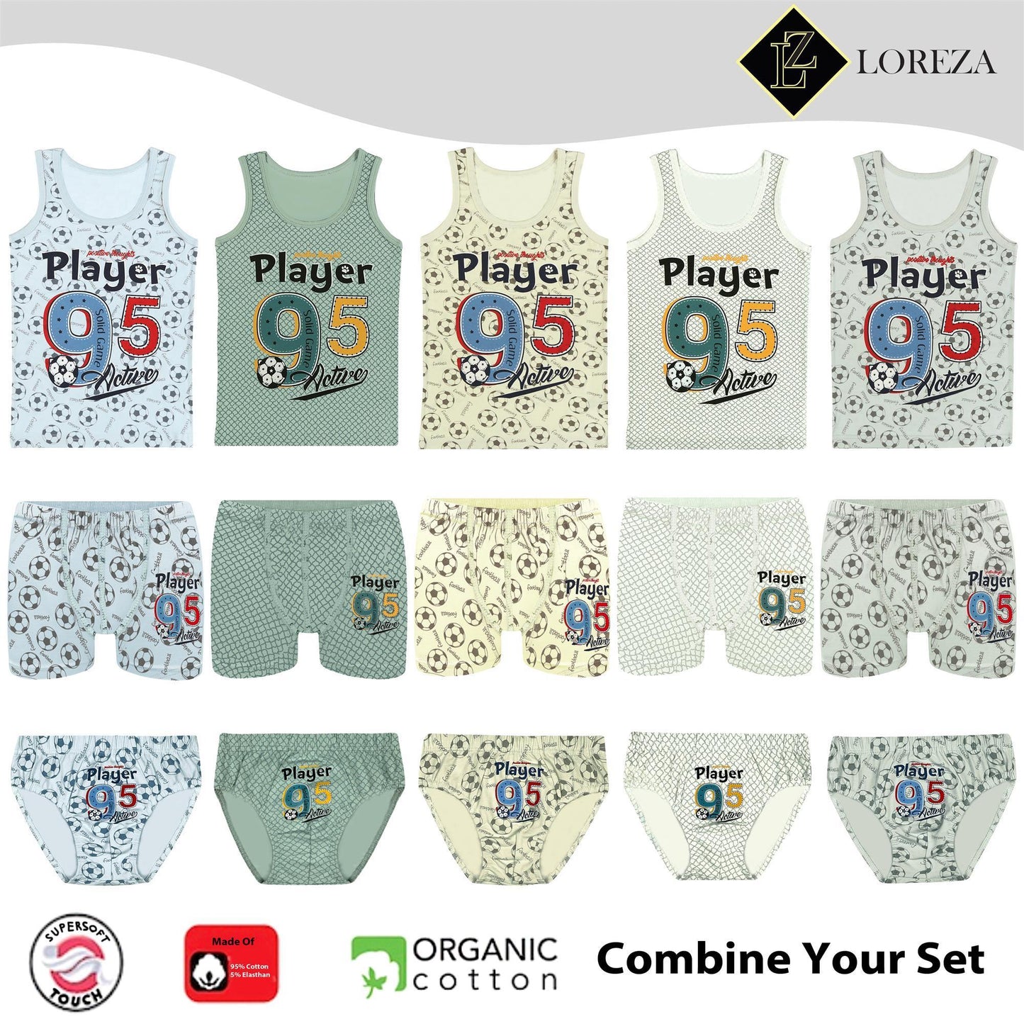 5er Set Jungen Slips - Player - Bunt
